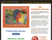 Tablet Screenshot of multifaithcalendar.org